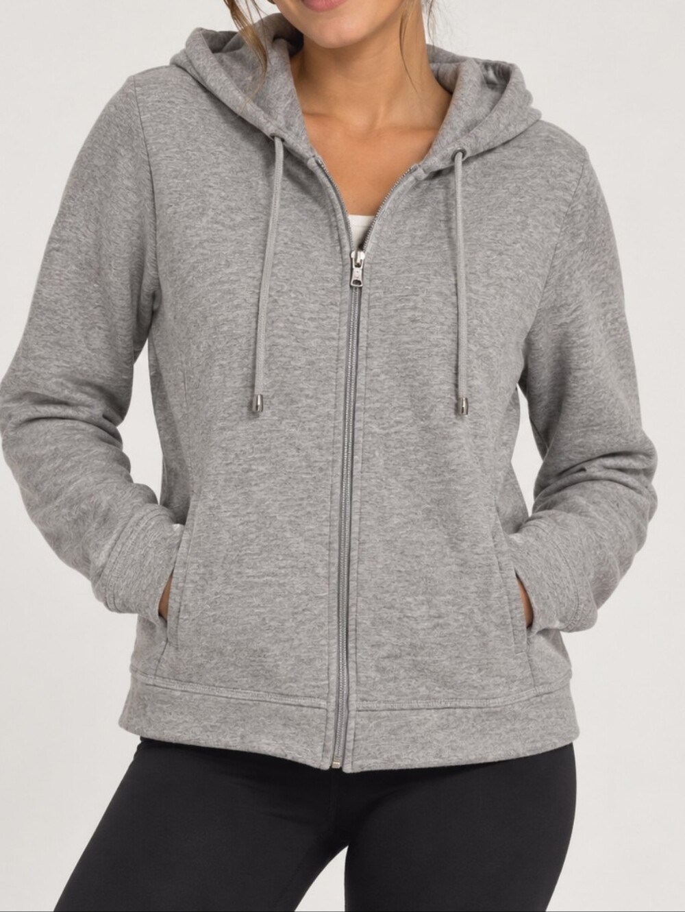 UGG Grey Zip Hoodie - Women's Full-Zip Hooded Sweatshirt - Size MEDIUM